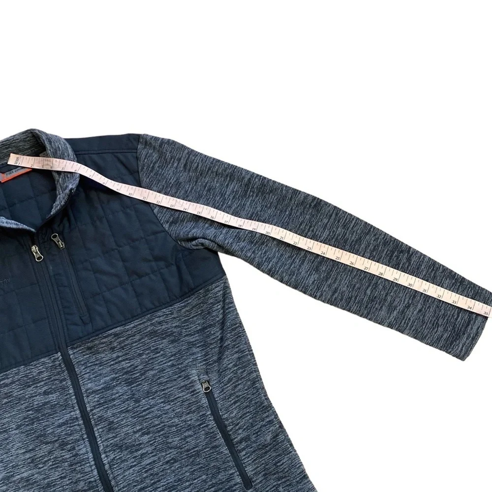 Free Country Fleece Lined Zipper Jacket Black Grey Men’s Medium 38-40